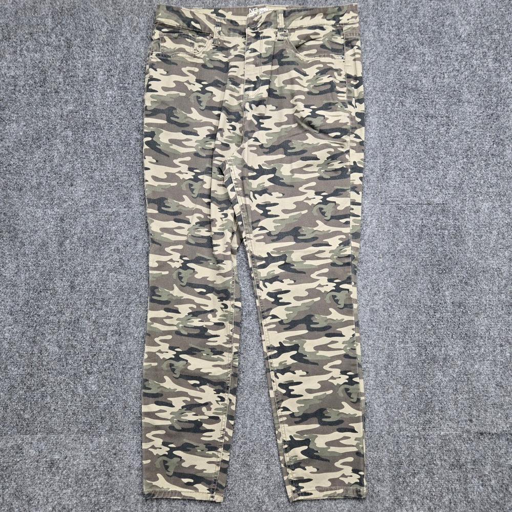 No Boundaries Womens Size 17 High Rise Skinny Camo Jeans Green Brown